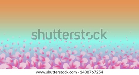 Petals. Flying petals. Bright spring background with colored petals. Simple gentle template for the card, invitation, printing. Fashionable decoration with beautiful petals. Abstract background