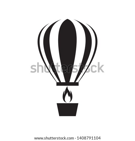 Air balloon icon, vector illustration. Flat design style. 