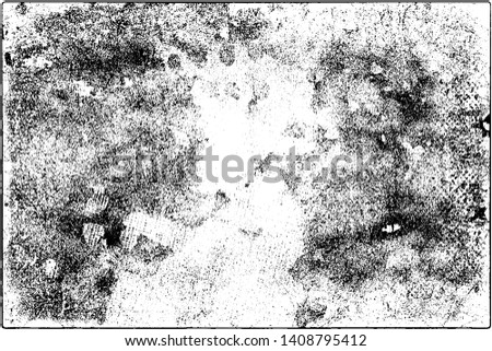 Grunge is black and white. Abstract dark background. Vector pattern of dust, cracks