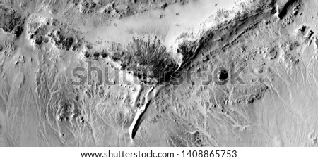 petrified flight, allegory, abstract naturalism, Black and white photo, abstract photography of landscapes of the deserts of Africa from the air, aerial view, contemporary photographic art, 