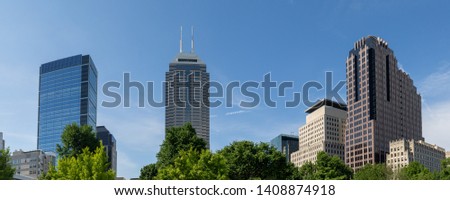 Indianapolis, city in the state of Indiana, United States of America, city skyline as seen from the University Park