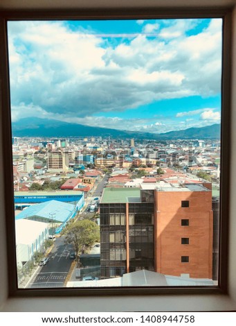 Perfect Window Frame, City of San Jose, Costa Rica