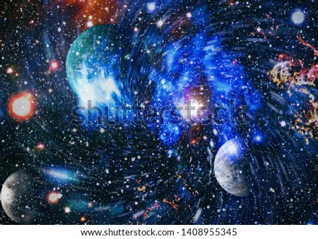 galaxy background with nebula, stardust and bright shining stars. Elements of this image furnished by NASA.