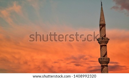 Sky sunset muslim mosque islamic