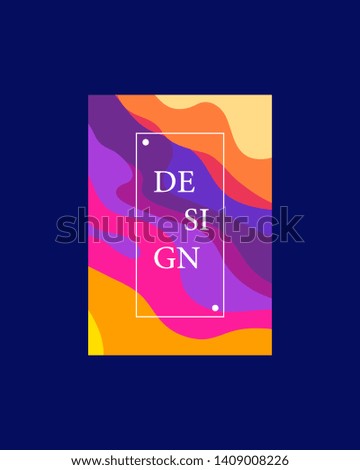Paper cut colorful cover trendy design template background. Design industry for posters, placards,banners, flyers. Modern concept fashion design. Vector illustration