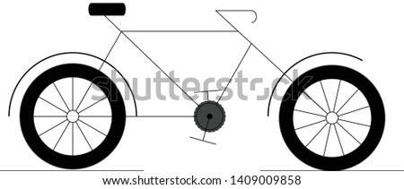 Flat bicycle design illustration vector