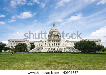 Washington DC, US Capitol building Royalty-Free Stock Photo #140901757