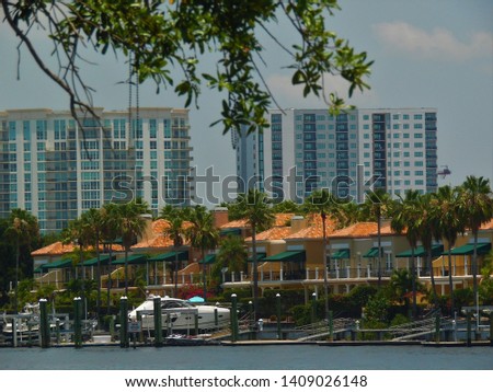 Skyline of davis Island in Tampa, FL