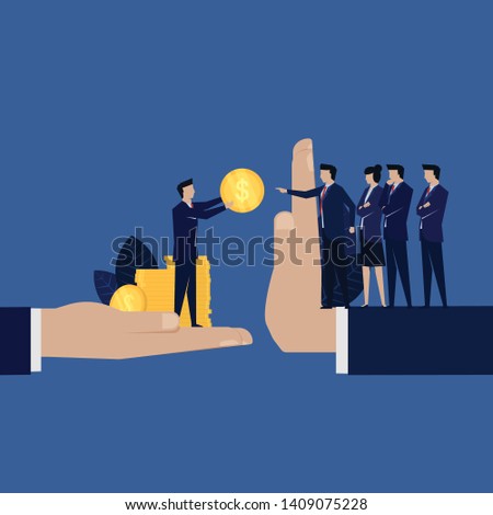 Business corruption give money to manager refuse. Illustartion For Wallpaper, Banner, Background, Book Illustration, And Web Landing Page. Royalty-Free Stock Photo #1409075228