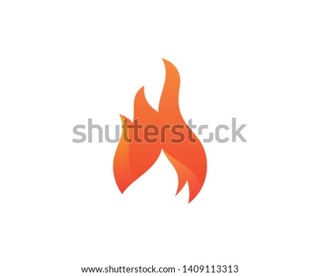 Fire flame logo icon vector 