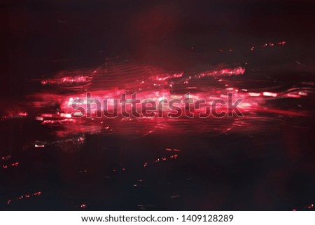 Abstract background with motion blurred illuminated disco ball lights on night city street