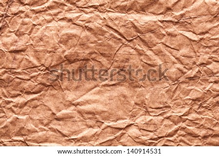 Image texture of crumpled brown paper.