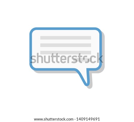 Blue conversation Icon design. Chat and Speech Icon