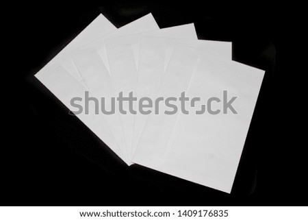 mail envelope isolated on black background