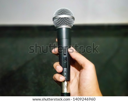 A traditional dynamic harmonic microphone
