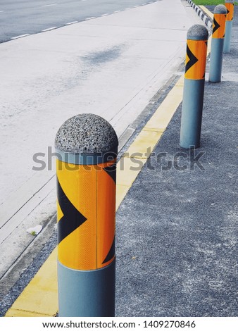 Safety barrier at Bus Stop