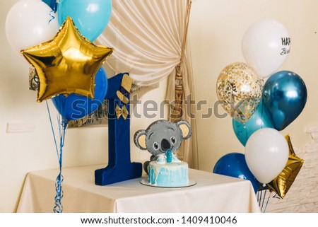 photo of a birthday party with cake 
