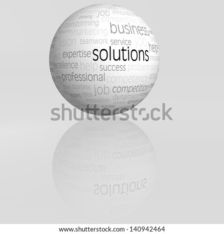 solutions sphere with reflection isolated