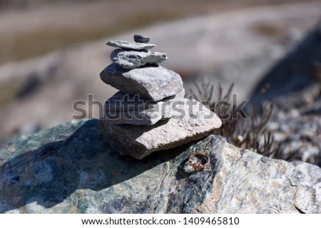 rocks and stones on grass