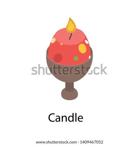 
Candle, isometric vector design vector 
