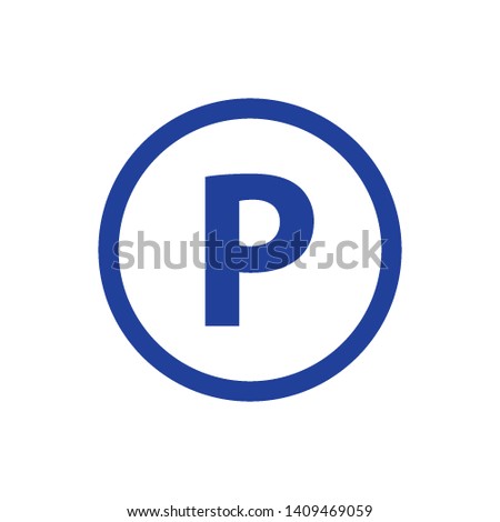 parking sign icon logo design template