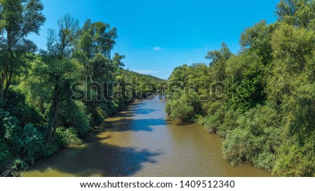 Osam river near Devetashka Cave in Bulgaria