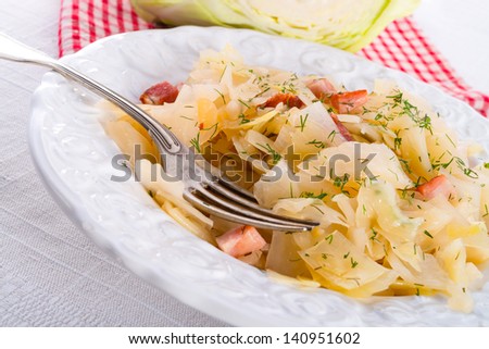 tasty braised cabbage vegetables