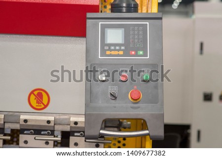 Automatic control panel, large machines