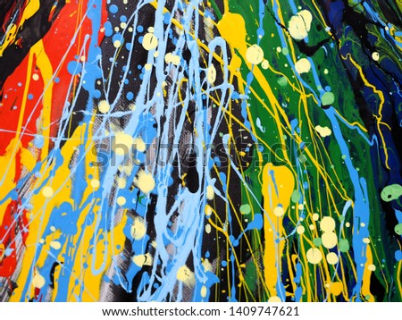  Oil paint colorful brush stroke splash drop sweet colors abstract background and texture. 