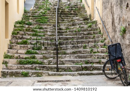 A Set of Stone Stairs in the Town of Napflion Greece