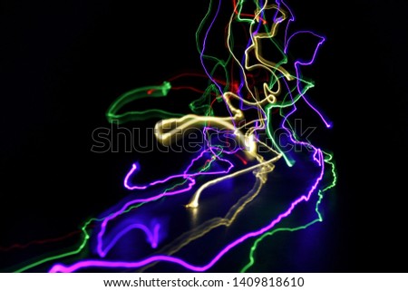 light painting long exposure abstract