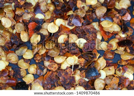 Various kitchen spices in close-up and in the best quality
