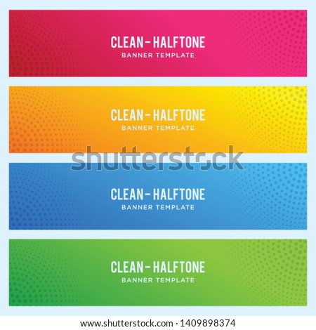 Colorful Banner with halftone pattern