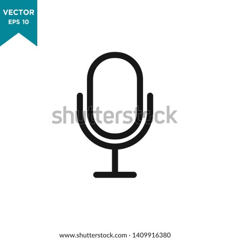 microphone icon in trendy flat design 