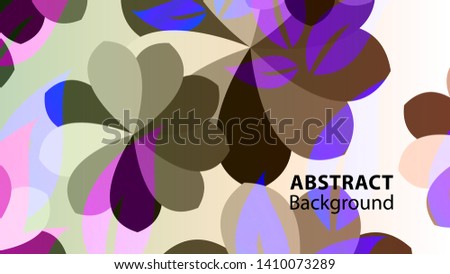 Abstract Flower Background With Leaf - vector - Vector 