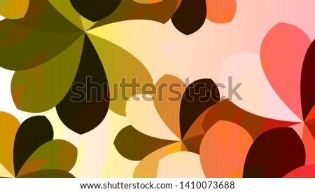 Abstract Flower Background With Leaf - vector