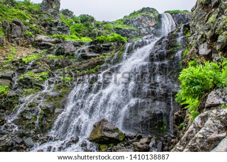Cascade waterfall in the mountains