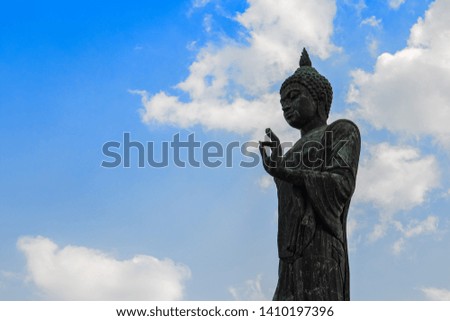 Big Buddha statue With the beauty blue sky background