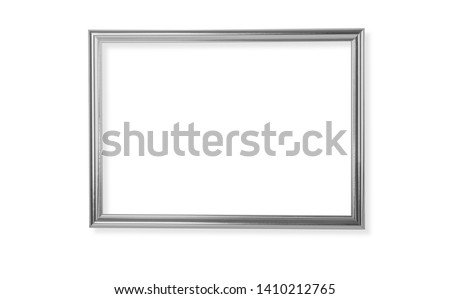 silver frame isolated on white backgground with clipping path