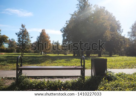 Autumn background in the park during the day
