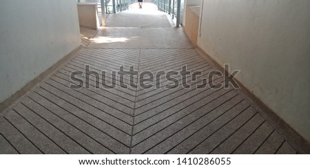 
Pattern on the cement floor, walkway