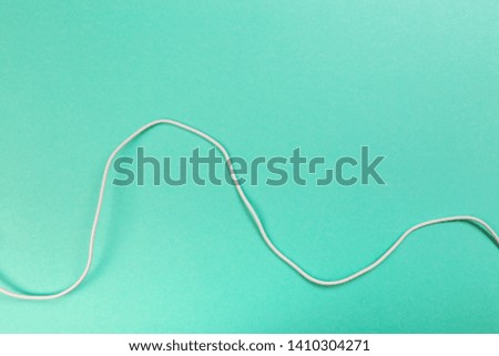 Black power cable socket isolated on white background -  Image 