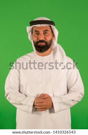 Portrait of arab man in studio
