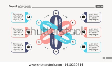 Flower chart slide template design. Element of chart, diagram, infographic. Concept for presentation, annual report, web design. Can be used for topics like business, management, strategy