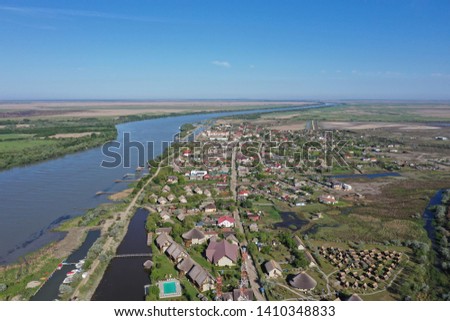 Romania danube delta waterways drone