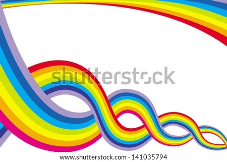 vector abstract colorful rainbow curvy background
