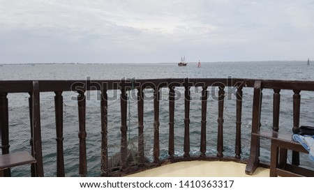 Sea Tunisia, island Djerba, pirate ship