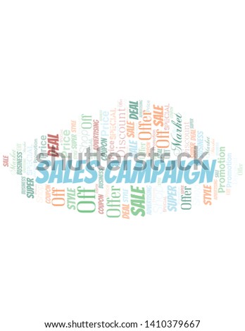 Sales Campaign Word Cloud. Wordcloud Made With Text.