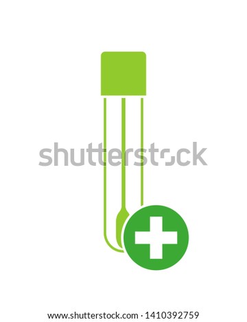 Saliva test icon. Medical clipart isolated on white background
