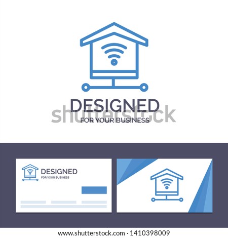 Creative Business Card and Logo template Security, Internet, Signal Vector Illustration